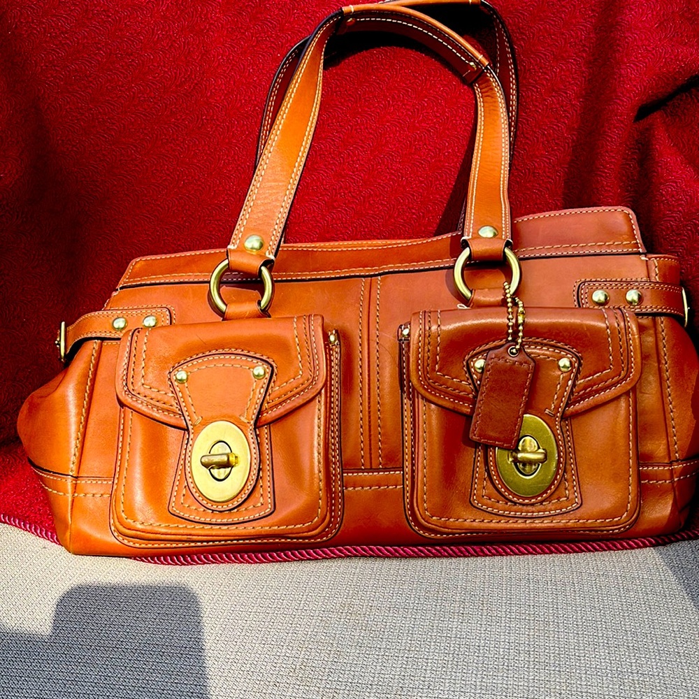 Coach Legacy Whiskey Leather Satchel F13130